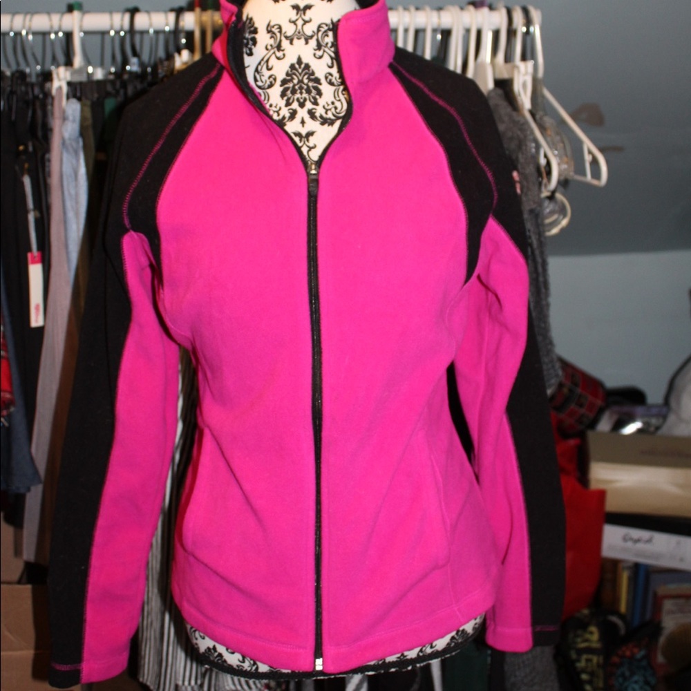 Fleece Pink and Black Sweater
